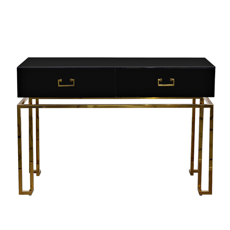 Консоль Magnum Console Black Черный Глянцевое золото Консоль Magnum Console Black Черный Глянцевое золото в Тюмени | Loft Concept