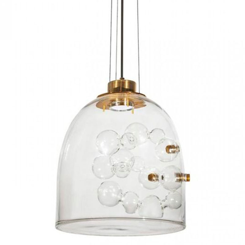 Подвесной светильник Lamps Inside Bubbles side bell Золотой Прозрачный Подвесной светильник Lamps Inside Bubbles side bell Золотой Прозрачный в Тюмени | Loft Concept
