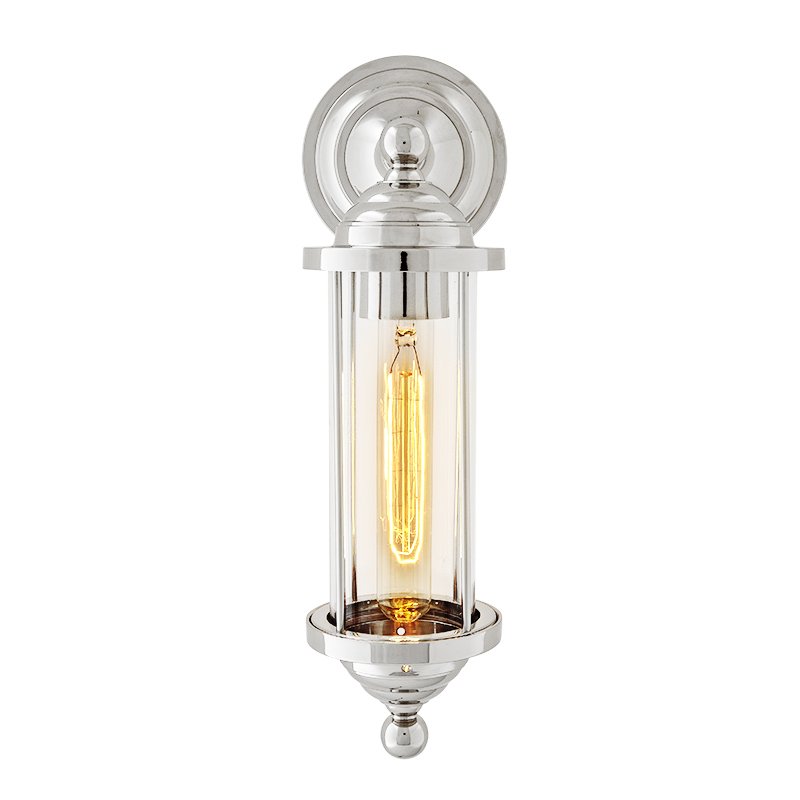 Бра Eichholtz Wall Lamp Clayton Nickel Никель Прозрачное Стекло Бра Eichholtz Wall Lamp Clayton Nickel Никель Прозрачное Стекло в Тюмени | Loft Concept