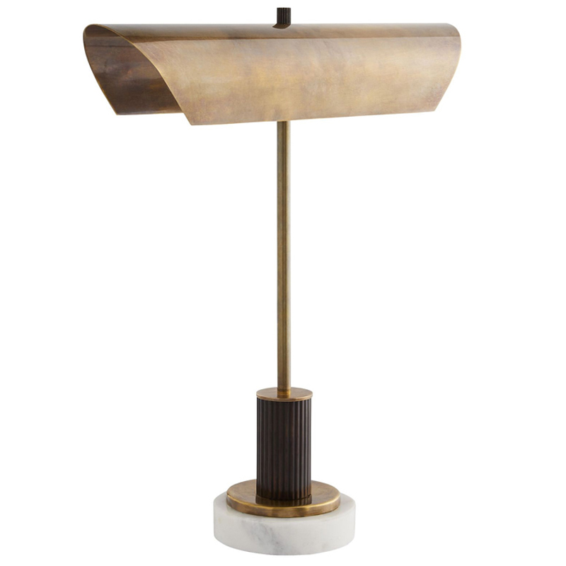 Дизайнерская настольная лампа LANSING LAMP Черный Золотой Белый Дизайнерская настольная лампа LANSING LAMP Черный Золотой Белый в Тюмени | Loft Concept