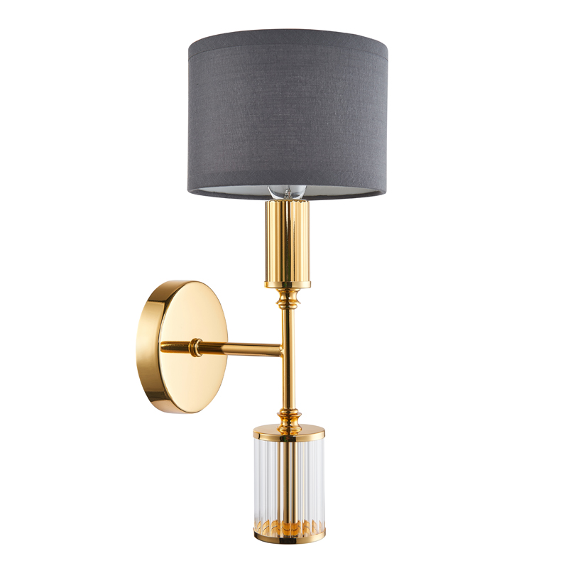 Бра Laurent Sconce grey Глянцевое золото Серый Прозрачный Бра Laurent Sconce grey Глянцевое золото Серый Прозрачный в Тюмени | Loft Concept