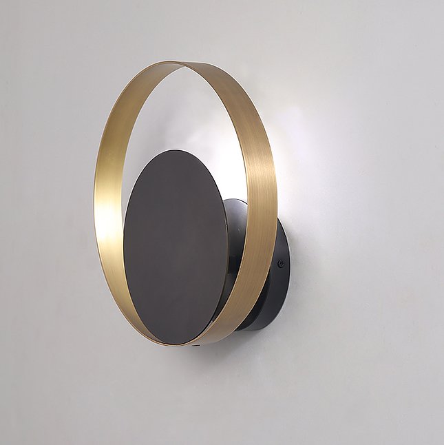 Бра VeniceM CIRCLE WALL LAMP Латунь Черный Бра VeniceM CIRCLE WALL LAMP Латунь Черный в Тюмени | Loft Concept