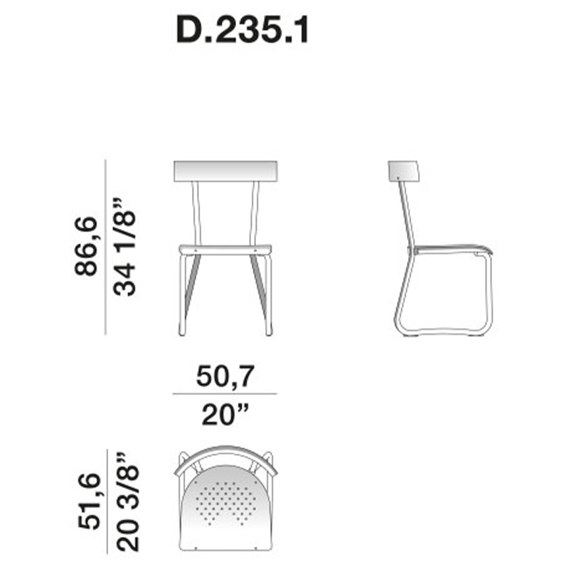 Дизайнерский стул из алюминия Gio Ponti D.235.1 Chair Дизайнерский стул из алюминия Gio Ponti D.235.1 Chair в Тюмени