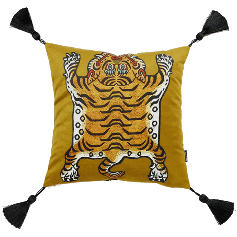 Бежевая Подушка Тибетский Тигр TIBETAN TIGER Бежевый Бежевая Подушка Тибетский Тигр TIBETAN TIGER Бежевый в Тюмени | Loft Concept