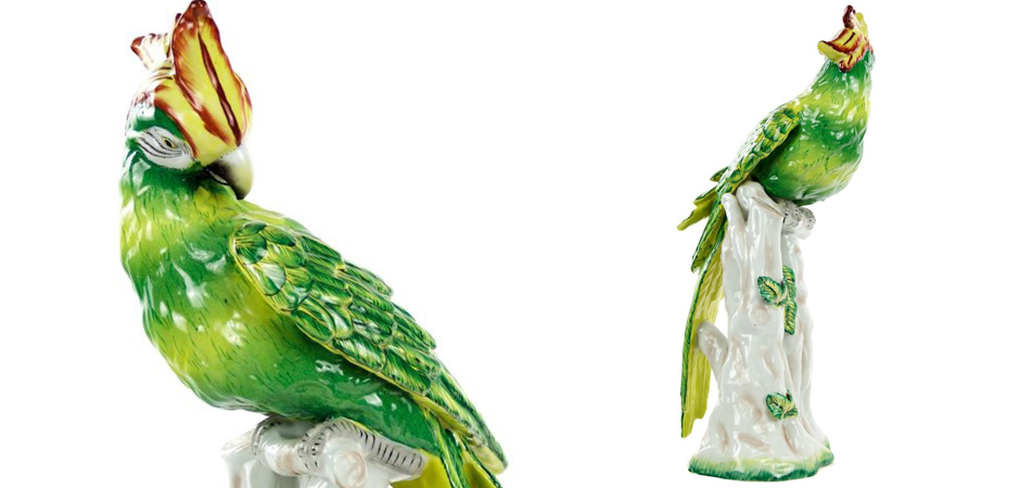 Статуэтка Porcelain Green Parrot Статуэтка Porcelain Green Parrot - Loft-Concept в Тюмени