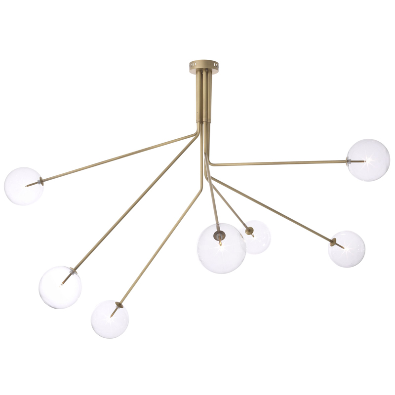 Люстра Eichholtz Chandelier Topaz Brass Латунь Прозрачный Люстра Eichholtz Chandelier Topaz Brass Латунь Прозрачный в Тюмени | Loft Concept