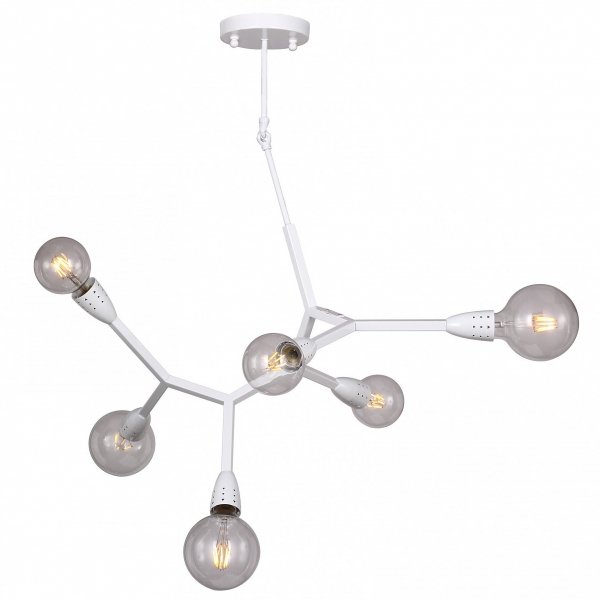 Люстра Polygon Chandelier 6 White Белый Люстра Polygon Chandelier 6 White Белый в Тюмени | Loft Concept