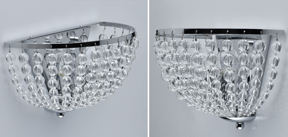 Бра Virginia Clear Beads Wall Lamp chrome Бра Virginia Clear Beads Wall Lamp chrome - Loft-Concept в Тюмени