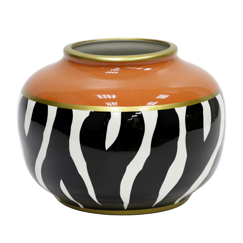 Ваза Beata Vase Белый Черный Золотой Оранжевый Ваза Beata Vase Белый Черный Золотой Оранжевый в Тюмени | Loft Concept