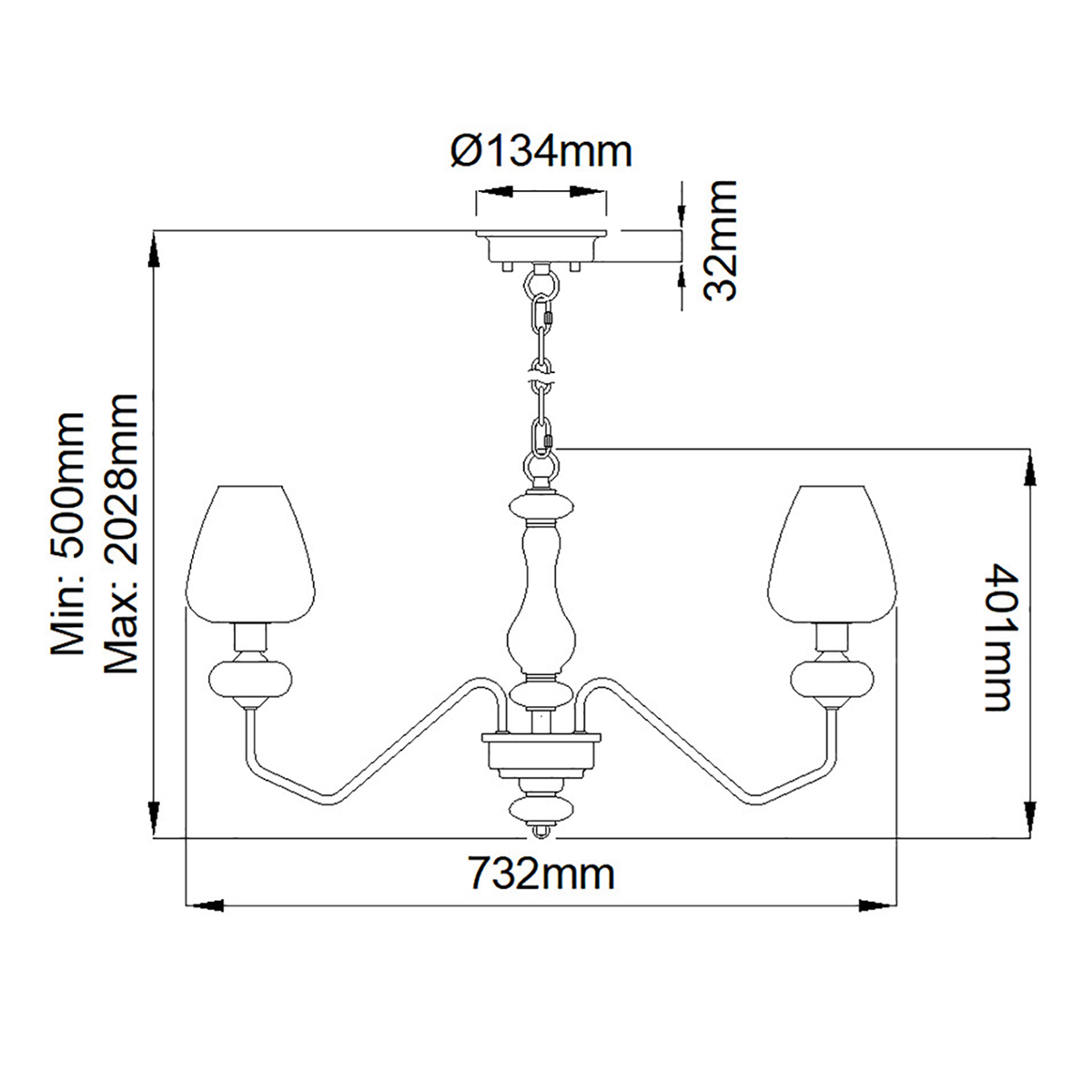  Люстра с 5-ю стеклянными плафонами в форме бокалов и угловыми кронштейнами Elstead Lighting в Тюмени