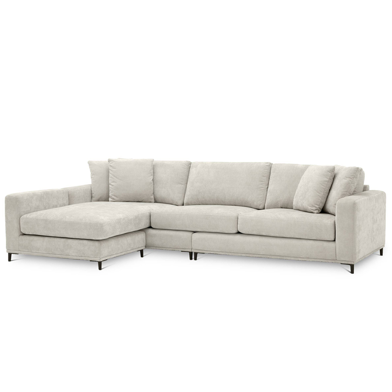 Диван Eichholtz Sofa Feraud Lounge sand Песочный Черный Диван Eichholtz Sofa Feraud Lounge sand Песочный Черный в Тюмени | Loft Concept