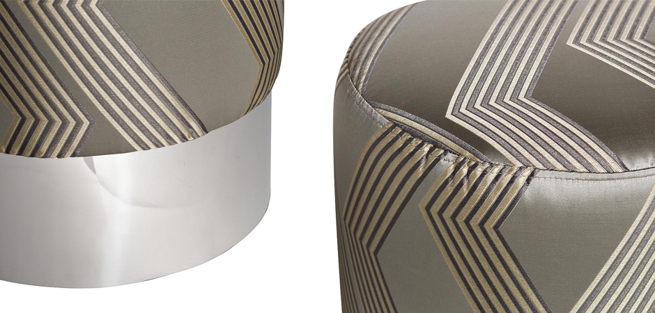 Пуф Silver Chevron Puff Пуф Silver Chevron Puff - Loft-Concept в Тюмени