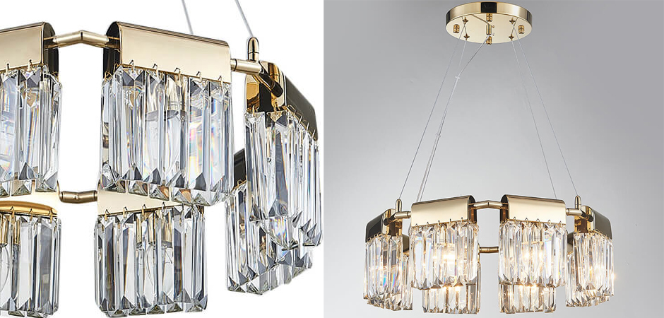 Люстра Crystal Pendants gold 8 Люстра Crystal Pendants gold 8 - Loft-Concept в Тюмени