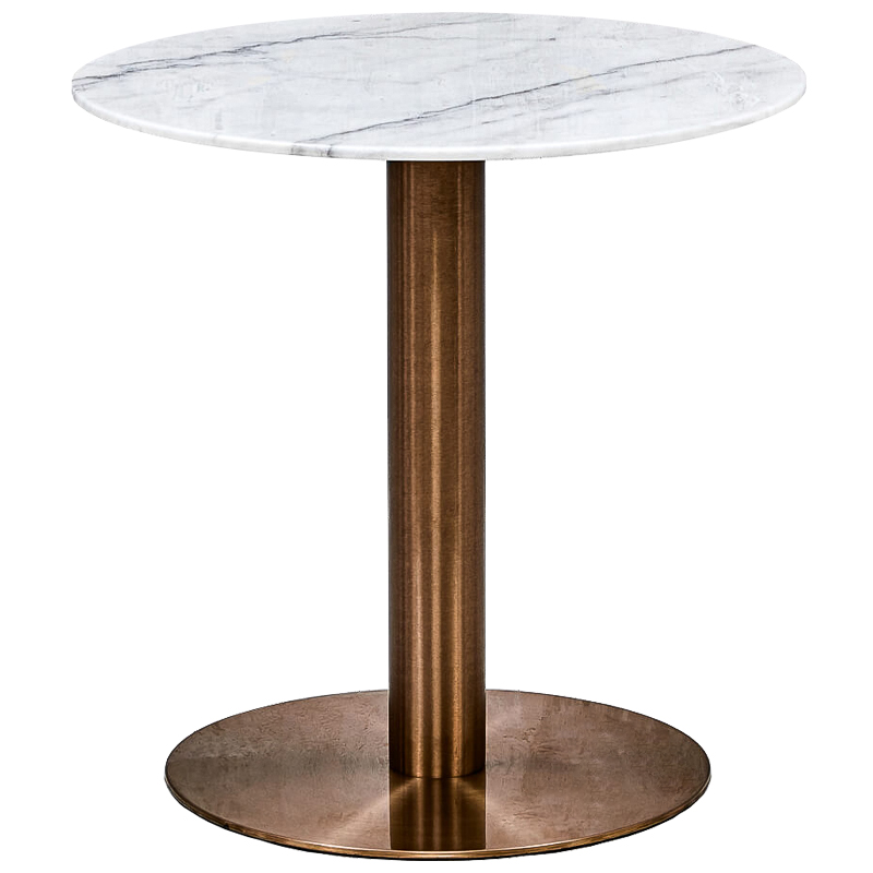 Обеденный стол Modesto Dinner Table Copper Белый Медь Обеденный стол Modesto Dinner Table Copper Белый Медь в Тюмени | Loft Concept