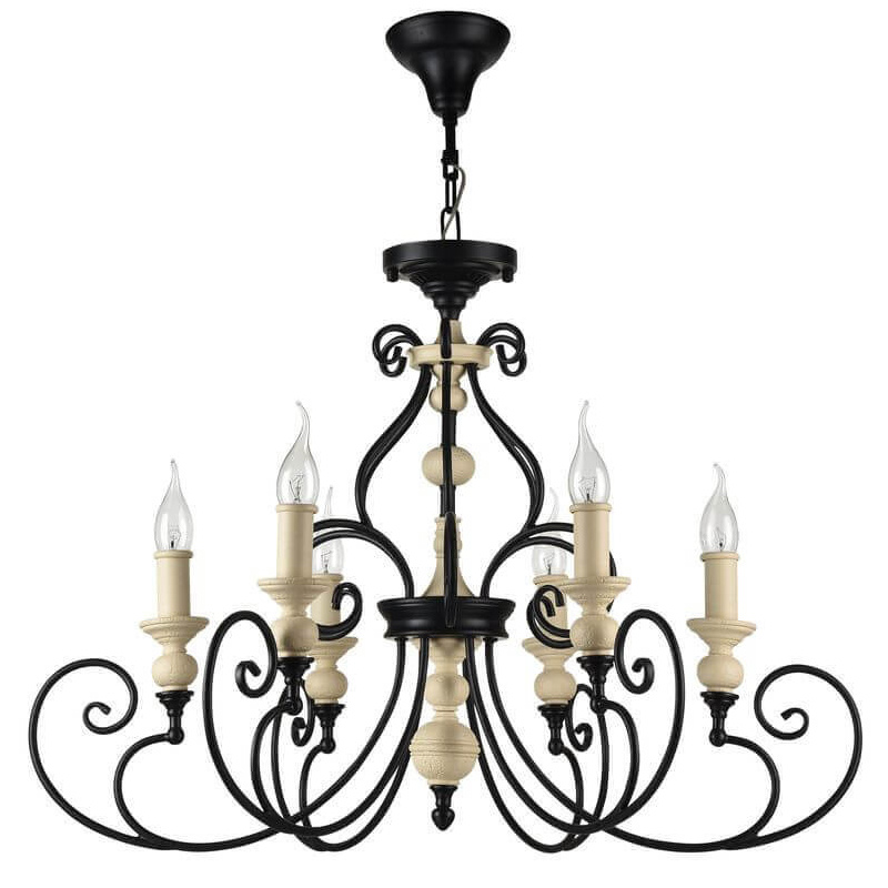 Люстра Mocenigo Chandelier Черный Бежевый Люстра Mocenigo Chandelier Черный Бежевый в Тюмени | Loft Concept