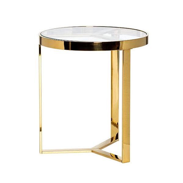 Приставной стол Neoclassic Tee Gold Золотой Прозрачное Стекло Приставной стол Neoclassic Tee Gold Золотой Прозрачное Стекло в Тюмени | Loft Concept