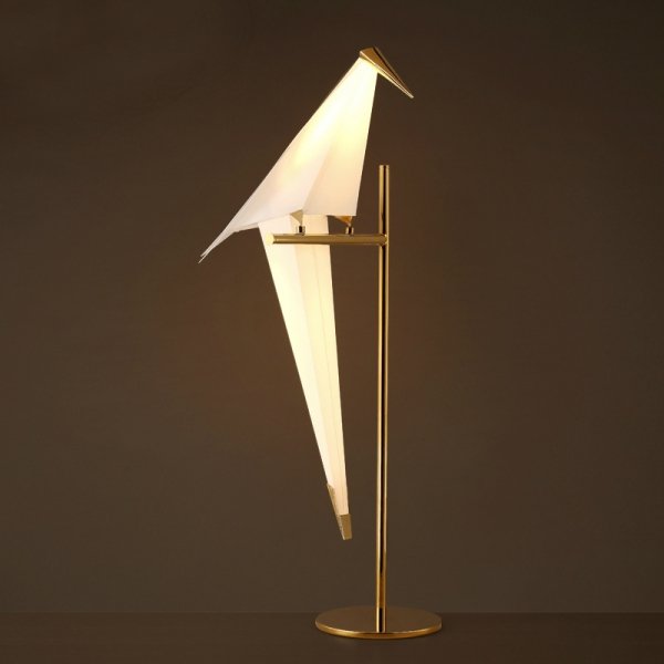 Настольная лампа Origami Bird Table Lamp Золотой Бежево-серый Настольная лампа Origami Bird Table Lamp Золотой Бежево-серый в Тюмени | Loft Concept