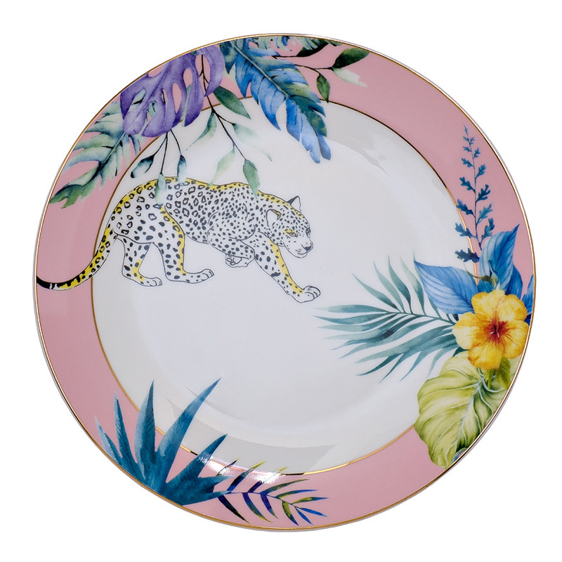 Тарелка NATURE Guepard pink Мульти Тарелка NATURE Guepard pink Мульти в Тюмени | Loft Concept