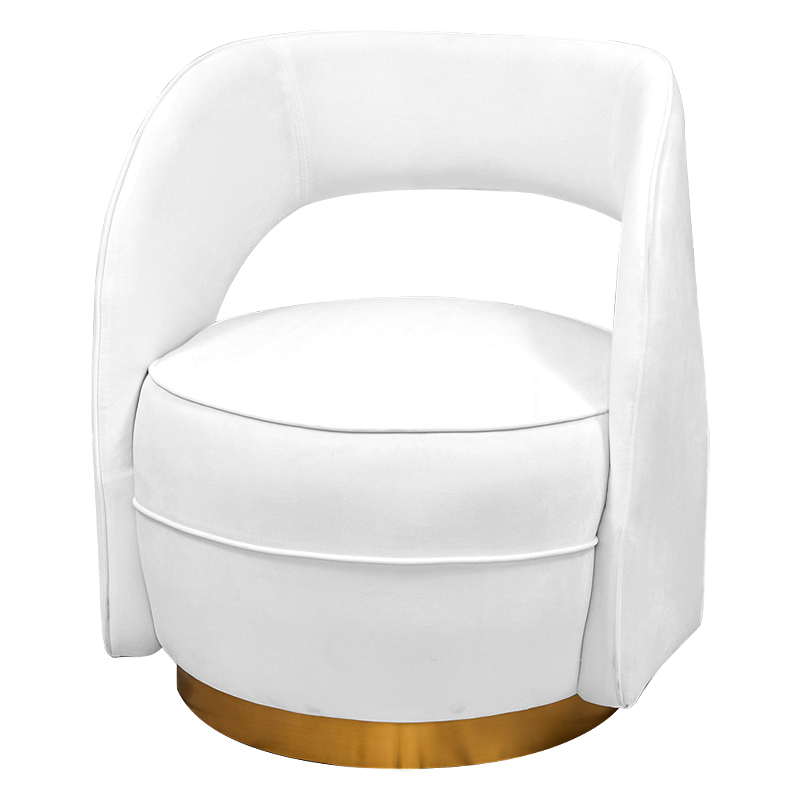 Кресло Arlo Armchair Белый Золотой Кресло Arlo Armchair Белый Золотой в Тюмени | Loft Concept