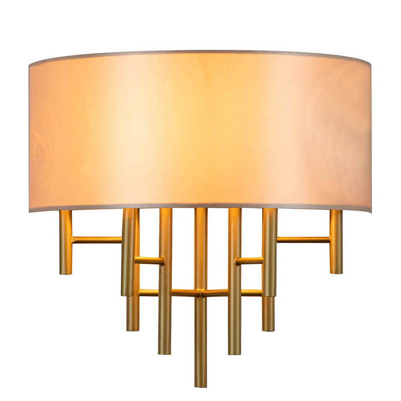 Бра Oswell Lampshade Wall Lamp Латунь Бежевый Бра Oswell Lampshade Wall Lamp Латунь Бежевый в Тюмени | Loft Concept