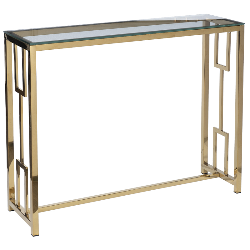 Консоль Golden Luxury I Console Золотой Прозрачное Стекло Консоль Golden Luxury I Console Золотой Прозрачное Стекло в Тюмени | Loft Concept