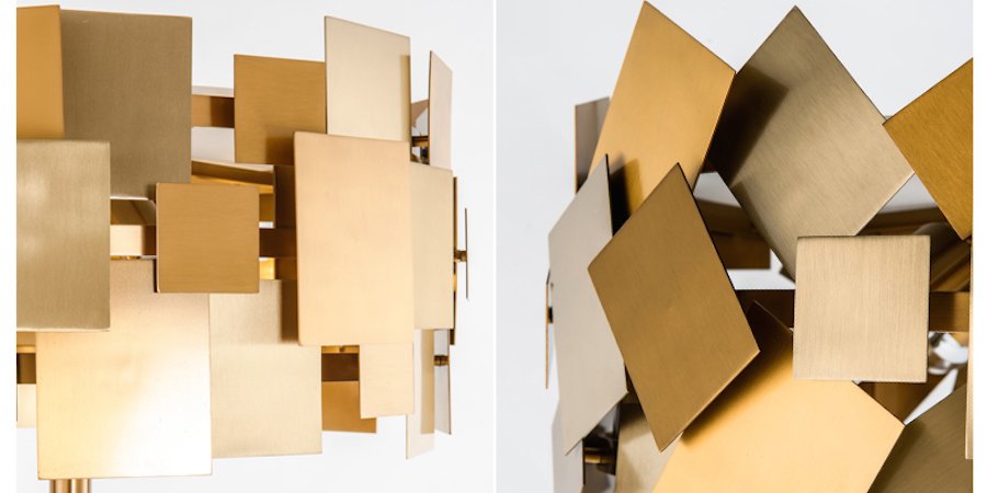 Торшер Gold Plate Floor Lamp Торшер Gold Plate Floor Lamp - Loft-Concept в Тюмени
