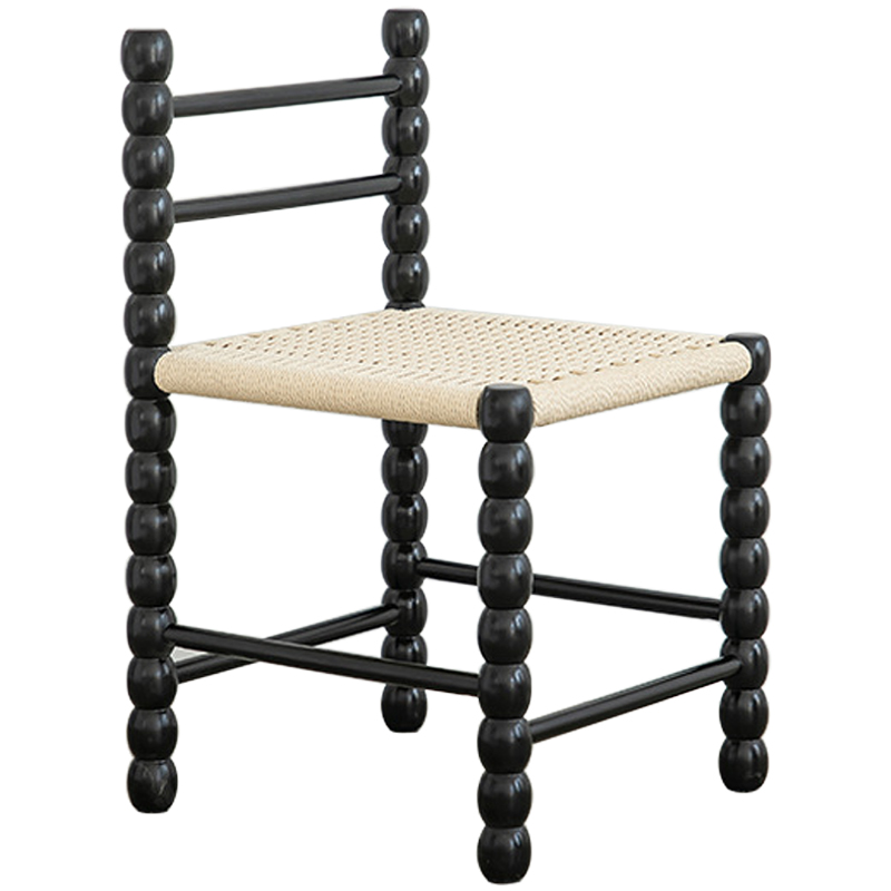 Стул French Corner Chair Black Черный Бежевый в Тюмени | Loft Concept 