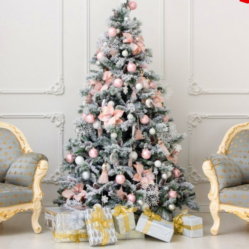 Ель Дизайнерская Розовый декор Christmas Tree Black Pink Fowers Розовый Белый Зеленый Ель Дизайнерская Розовый декор Christmas Tree Black Pink Fowers Розовый Белый Зеленый в Тюмени | Loft Concept