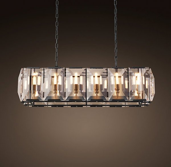 Люстра RH Harlow Crystal Square Chandelier 10 Черный Люстра RH Harlow Crystal Square Chandelier 10 Черный в Тюмени | Loft Concept