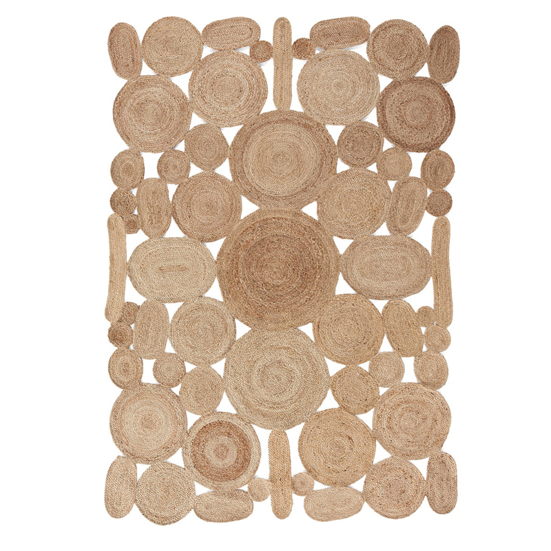 Ковер Carpet Jute Circles 100% джут Бежевый Ковер Carpet Jute Circles 100% джут Бежевый в Тюмени | Loft Concept