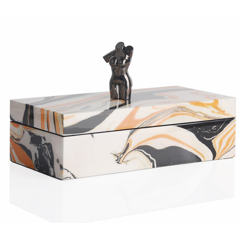 Шкатулка Birgitta Box Bust Черный Белый Оранжевый Шкатулка Birgitta Box Bust Черный Белый Оранжевый в Тюмени | Loft Concept