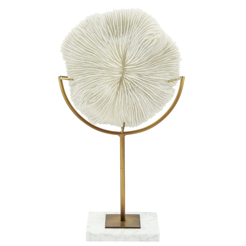 Аксессуар CORAL DISK+STAND Белый Винтажное Светлое Золото Аксессуар CORAL DISK+STAND Белый Винтажное Светлое Золото в Тюмени | Loft Concept