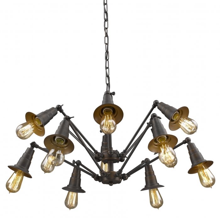 Люстра Loft Spider Chandelier 12 Коричневый винтаж Люстра Loft Spider Chandelier 12 Коричневый винтаж в Тюмени | Loft Concept