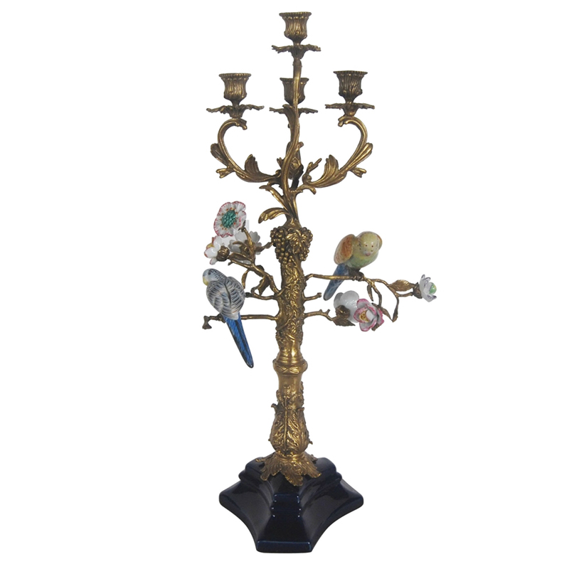 Подсвечник Parrots on a Bronze Tree Candlestick Бронза Мульти Подсвечник Parrots on a Bronze Tree Candlestick Бронза Мульти в Тюмени | Loft Concept