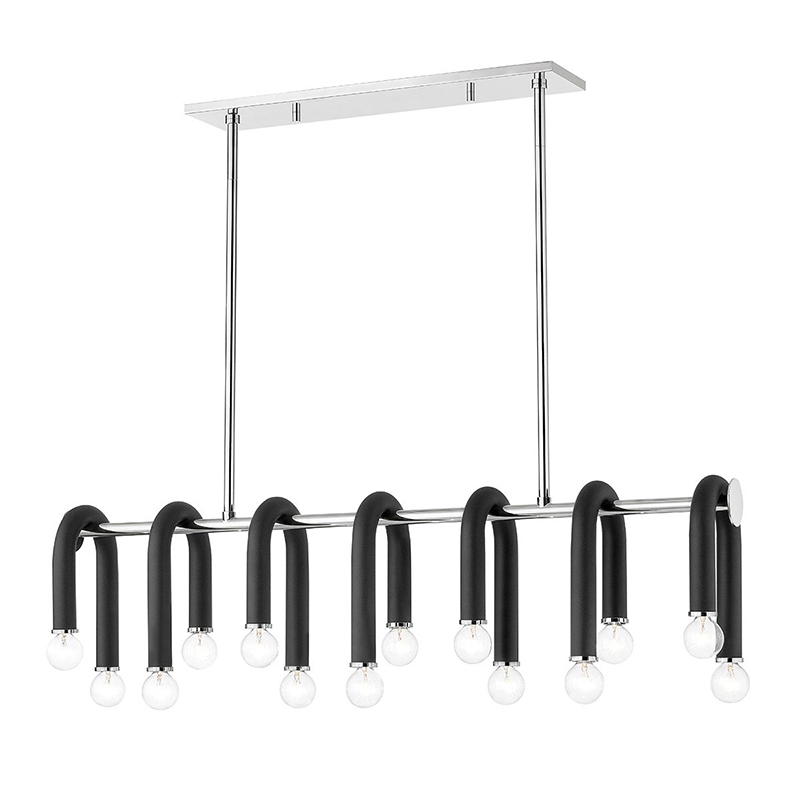 Люстра Paulson floppy chandelier chrome Черный Хром Люстра Paulson floppy chandelier chrome Черный Хром в Тюмени | Loft Concept