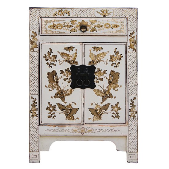 Тумба Chinese Painting Butterflies White Белый Золотой Тумба Chinese Painting Butterflies White Белый Золотой в Тюмени | Loft Concept