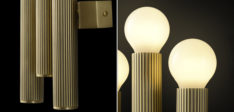 Бра Corrugated Brass Wall Lamp Бра Corrugated Brass Wall Lamp - Loft-Concept в Тюмени