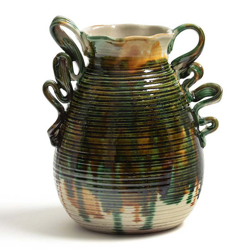 Ваза Faience Vase I Белый Зеленый Желтый Синий Ваза Faience Vase I Белый Зеленый Желтый Синий в Тюмени | Loft Concept