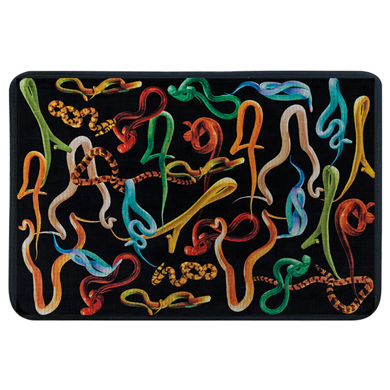 Ковер Seletti Rectangular Rug Snakes Small Черный Мульти Ковер Seletti Rectangular Rug Snakes Small Черный Мульти в Тюмени | Loft Concept