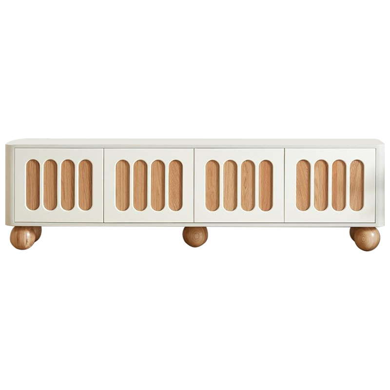 ТВ-тумба Neha Wooden Forms TV Stand Молочный Древесина ТВ-тумба Neha Wooden Forms TV Stand Молочный Древесина в Тюмени | Loft Concept