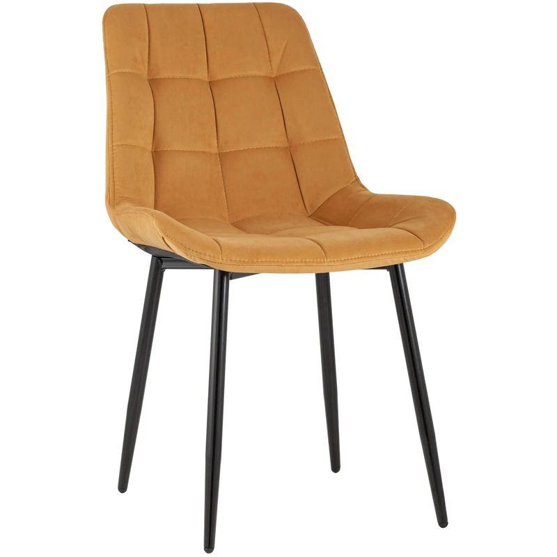 Стул NANCY Chair Оранжевый Велюр Черные Ножки Оранжевый Черный Стул NANCY Chair Оранжевый Велюр Черные Ножки Оранжевый Черный в Тюмени | Loft Concept