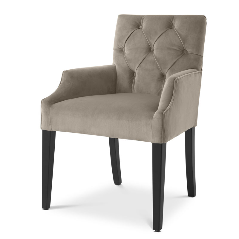 Стул Eichholtz DINING CHAIR ATENA WITH ARM Серый Стул Eichholtz DINING CHAIR ATENA WITH ARM Серый в Тюмени | Loft Concept