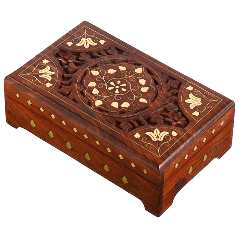 Шкатулка Pallvi Indian Inlay Box Коричневый Шкатулка Pallvi Indian Inlay Box Коричневый в Тюмени | Loft Concept