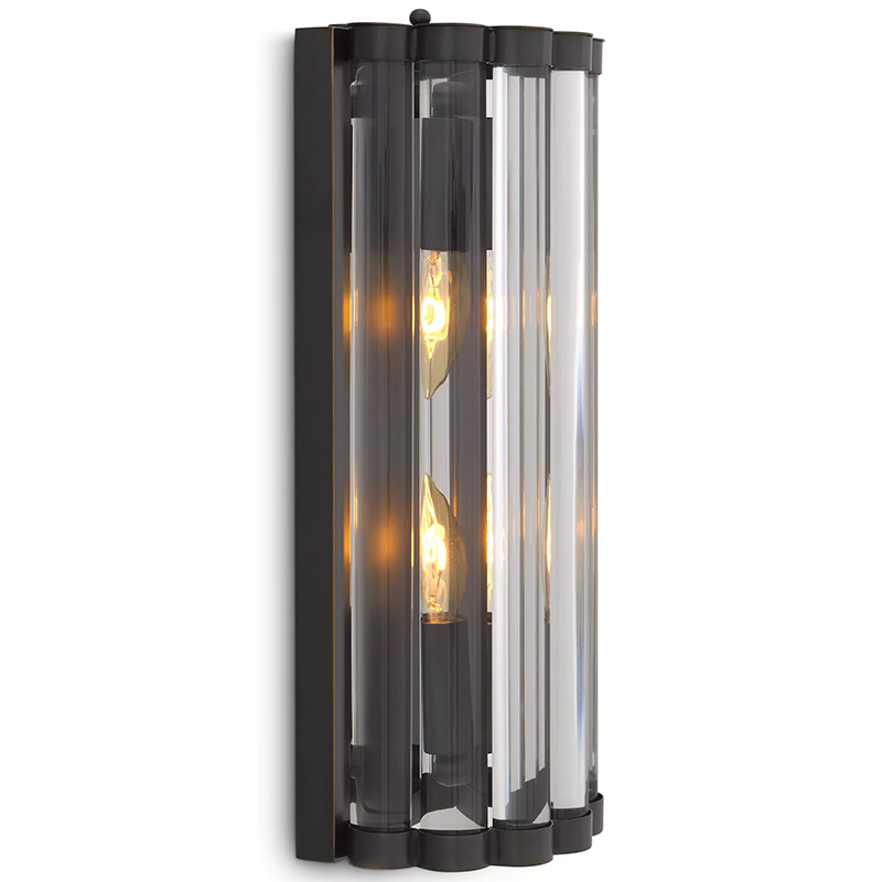 Бра Eichholtz Wall Lamp Amalfi S Bronze Темная бронза Прозрачное Стекло в Тюмени | Loft Concept 