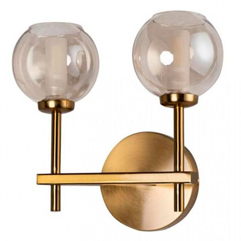 Бра RH Boule de Cristal Double Wall Lamp amber Gold Золотой Амбре янтарь Бра RH Boule de Cristal Double Wall Lamp amber Gold Золотой Амбре янтарь в Тюмени | Loft Concept