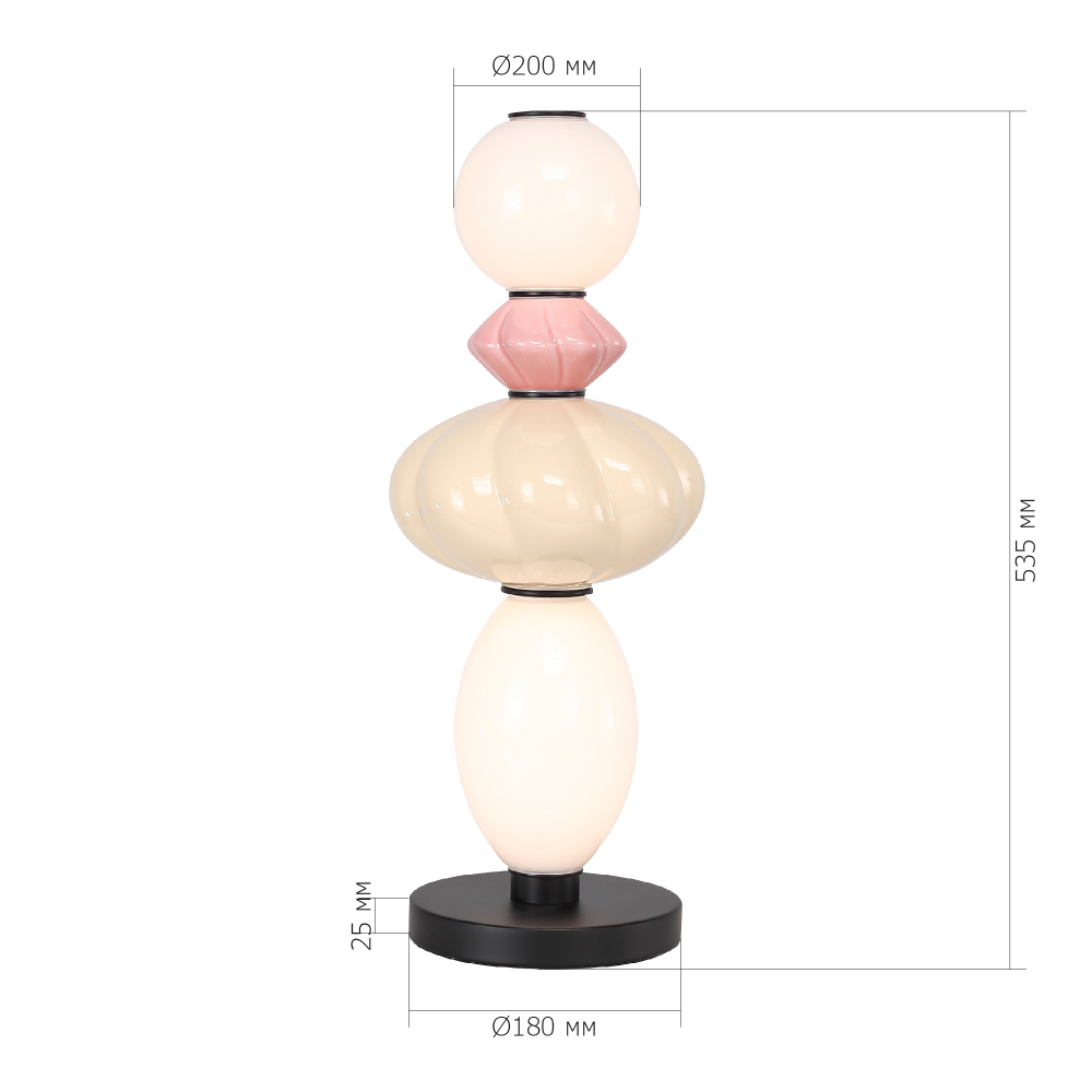 Настольная лампа с фигурными керамическими элементами Fragrant Light в Тюмени