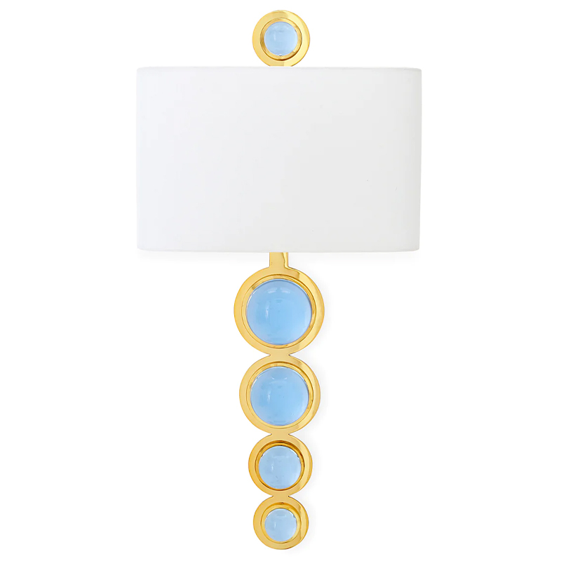 Бра GLOBO SCONCE Jonathan Adler Белый Голубой Золотой Бра GLOBO SCONCE Jonathan Adler Белый Голубой Золотой в Тюмени | Loft Concept