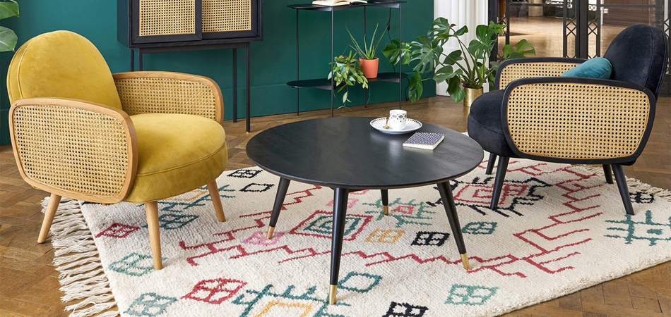 Круглый черный кофейный столик Круглый черный кофейный столик - Loft-Concept в Тюмени
