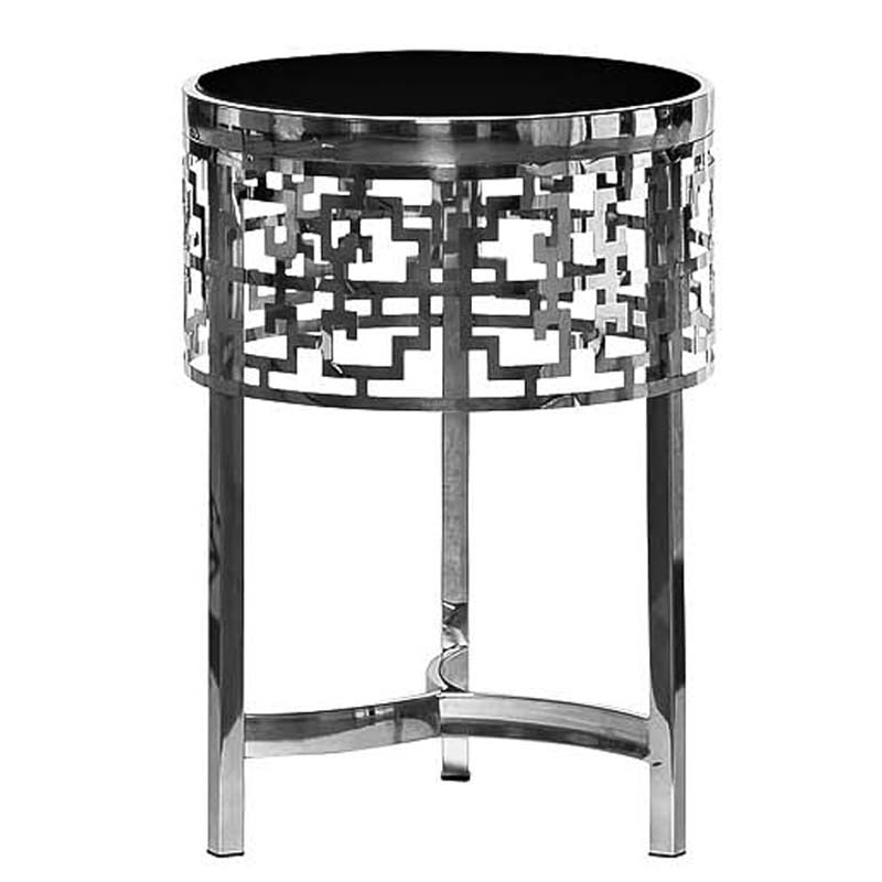 Приставной стол Yen Geometry Side Table silver 50 Серебряный Приставной стол Yen Geometry Side Table silver 50 Серебряный в Тюмени | Loft Concept