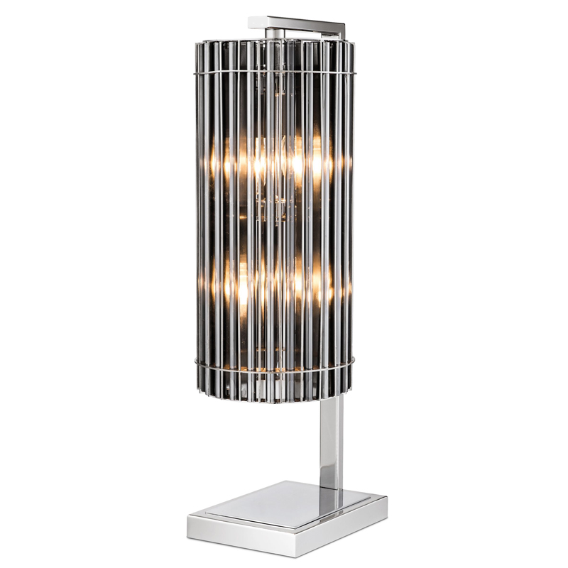 Настольная лампа Eichholtz Table Lamp Pimlico Nickel Никель Стекло Смок Настольная лампа Eichholtz Table Lamp Pimlico Nickel Никель Стекло Смок в Тюмени | Loft Concept